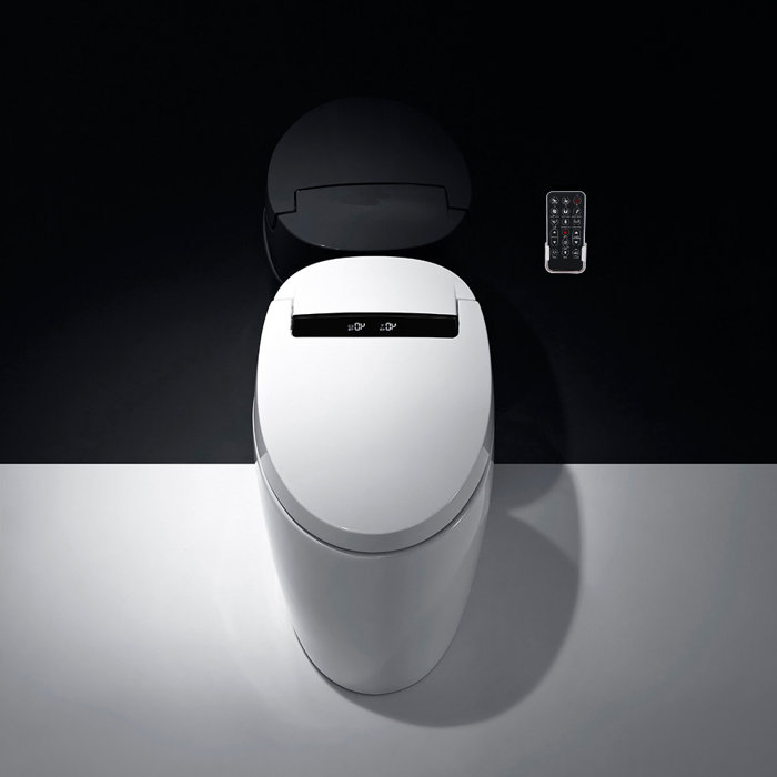 XSIX Smart Bidet Elongated Toilet Bidet, Warm Water Clear, Auto Flush